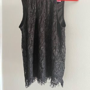 Black lace cami top size S